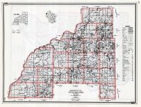 Burnett County Map, Wisconsin State Atlas 1959